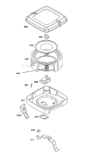Air Cleaner Diagram and Parts List for 384445-0112-E1  Briggs and Stratton Engine
